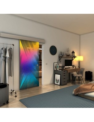 Glasschiebetür ECO-LINE - Fineprint Model 026 Verlauf auf Grauglas