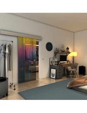 Glasschiebetür ECO-LINE - Fineprint Model 052 Verlauf auf Grauglas