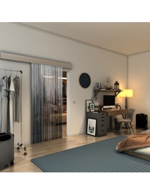 Glasschiebetür ECO-LINE - Fineprint Model 052 Weiss auf Grauglas