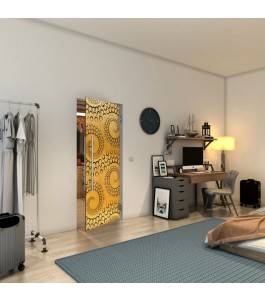 Pendeltür - Fineprint Model 198 Gold auf Grauglas