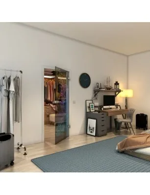 Ganzglastür - Fineprint Model 082 Verlauf auf Grauglas