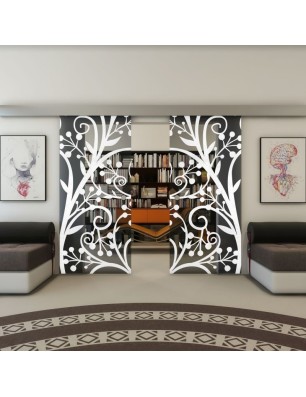 Glasschiebetür ECO-LINE - Fineprint Model 146 Weiss auf Grauglas