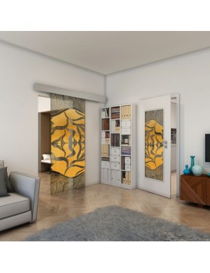 Lichtausschnitt - Fineprint Model 031 Gold auf Grauglas