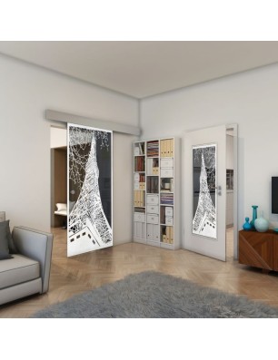 Lichtausschnitt - Fineprint Model 132 Weiss auf Grauglas