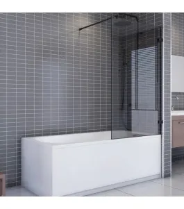 Badewannenaufsätze Dumont 01 - Festteil - Schwarz - Grauglas