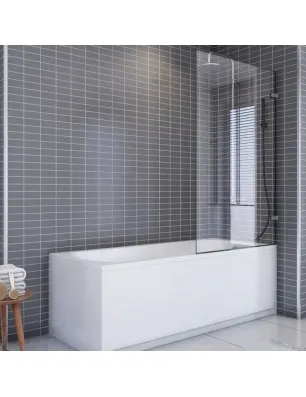 Badewannenaufsätze Delta 02 - aussenöffnend - Chrom - Klarglas