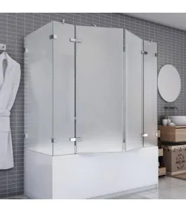 Badewannenaufsätze Delta 07 - aussenöffnend - Chrom - Satino