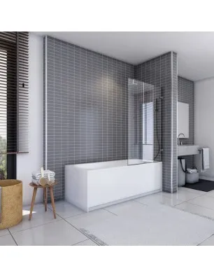 Badewannenaufsätze Delta 02 - aussenöffnend - Chrom - Klarglas