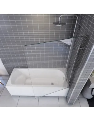 Badewannenaufsätze Delta 02 - aussenöffnend - Chrom - Klarglas