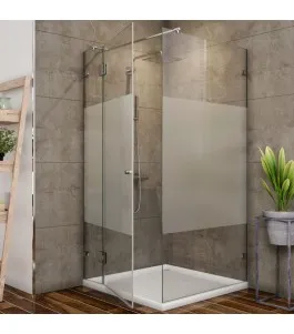 Eck-Duschkabine Bela 05 - Pendelband - Chrom - Blinds