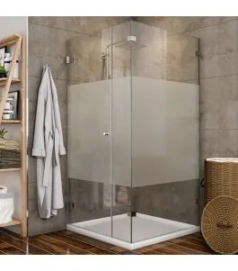 Eck-Duschkabine Borba 07 - aussenöffnend - Chrom - Blinds