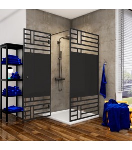 Eck-Duschkabine Bias 05 - Pendelband - Schwarz - Loft 5