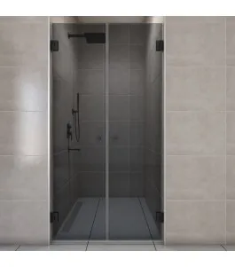 Duschtüren Escada 04 - Pendelband - Schwarz - Grauglas