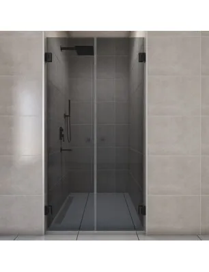 Duschtüren Escada 04 - Pendelband - Schwarz - Grauglas