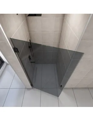 Duschtüren Escada 01 - Pendelband - Schwarz - Grauglas