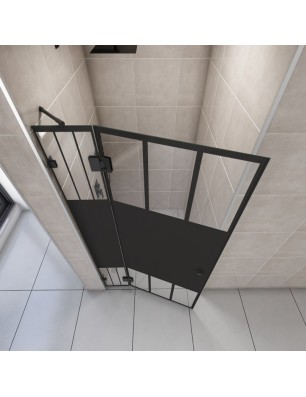 Duschtüren Escada 03 - Pendelband - Schwarz - Loft 4