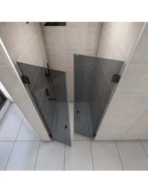 Duschtüren Escada 04 - Pendelband - Schwarz - Grauglas