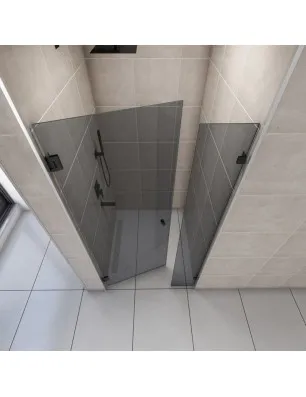 Duschtüren Escada 08 - Pendelband - Schwarz - Grauglas