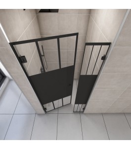 Duschtüren Escada 08 - Pendelband - Schwarz - Loft 4