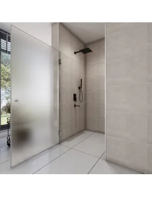 Duschtüren Emas 01 - Pendelband - Chrom - Satino