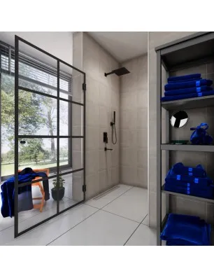 Duschtüren Escada 01 - Pendelband - Schwarz - Loft 2