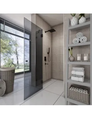 Duschtüren Escada 03 - Pendelband - Schwarz - Grauglas