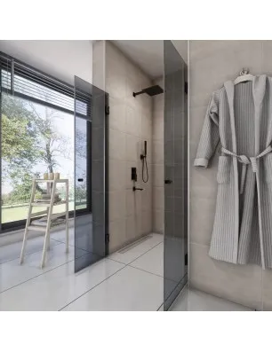 Duschtüren Escada 04 - Pendelband - Schwarz - Grauglas