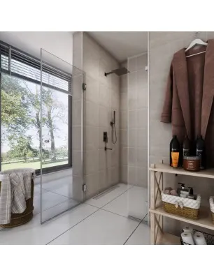 Duschtüren Emas 08 - Pendelband - Chrom - Klarglas