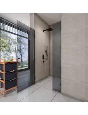 Duschtüren Escada 08 - Pendelband - Schwarz - Grauglas