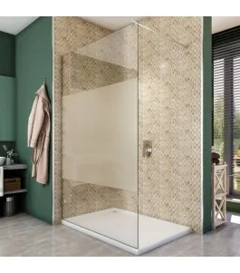 Walk In Dusche - Almada 01 - Duschwand - Chrom - Blinds