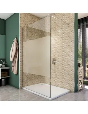 Walk In Dusche - Almada 01 - Duschwand - Chrom - Blinds