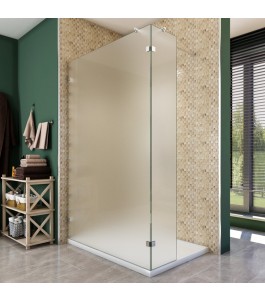 Walk In Dusche  - Almada 03 - Duschwand - Chrom - Satino