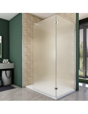 Walk In Dusche  - Almada 05 - Duschwand - Chrom - Satino