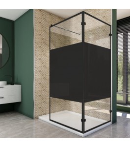 Walk In Dusche  - Amora 05 - Duschwand - Schwarz - Loft 3