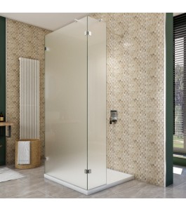 Walk In Dusche  - Almada 07 - Duschwand - Chrom - Satino