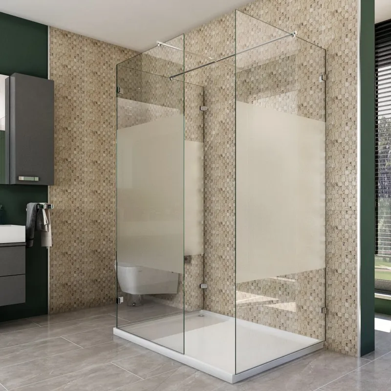 Walk In Dusche - Almada-08 - Duschwand - Chrom - Blinds