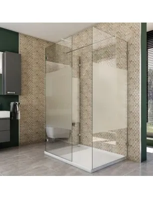 Walk In Dusche - Almada 08 - Duschwand - Chrom - Blinds