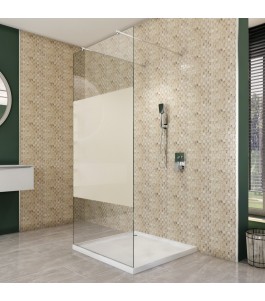Walk In Dusche  - Almada 09 - Duschwand - Chrom - Blinds
