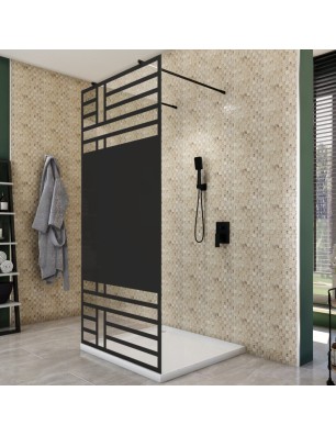 Walk In Dusche  - Amora 09 - Duschwand - Schwarz - Loft 5
