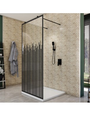 Walk In Dusche  - Amora 09 - Duschwand - Schwarz - Loft 6