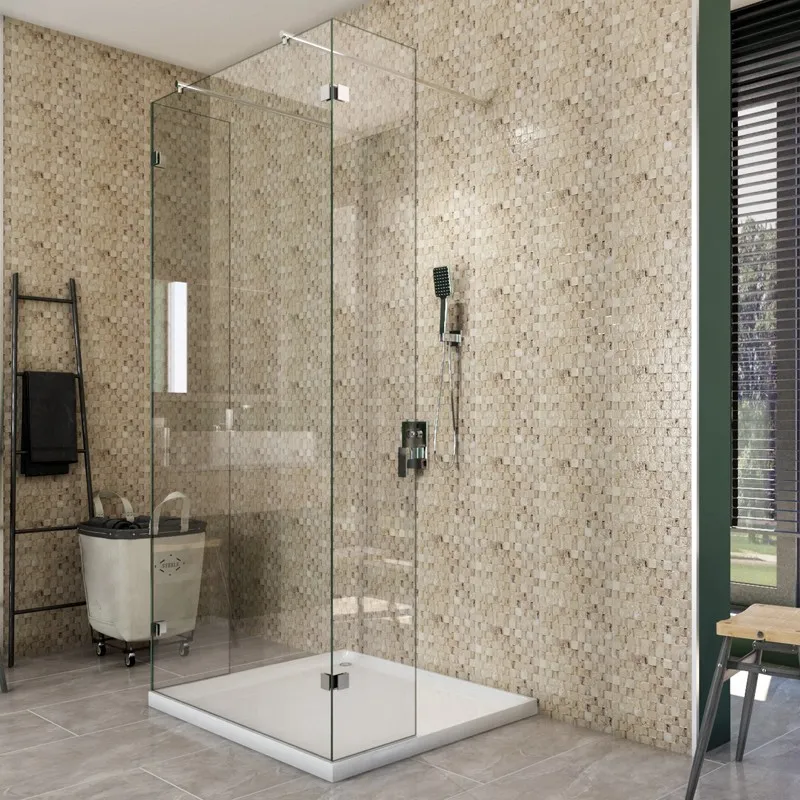 Walk In Dusche - Almada-10 - Duschwand - Chrom - Klarglas Walk In Dusche - Almada-10 - Duschwand - Chrom - Klarglas