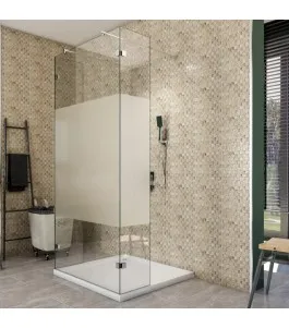 Walk In Dusche - Almada 10 - Duschwand - Chrom - Blinds