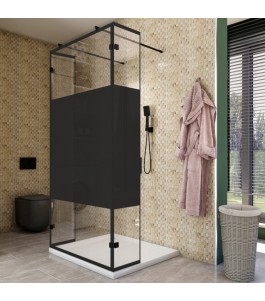 Walk In Dusche  - Amora 10 - Duschwand - Schwarz - Loft 3