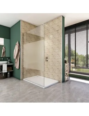 Walk In Dusche - Almada 01 - Duschwand - Chrom - Blinds