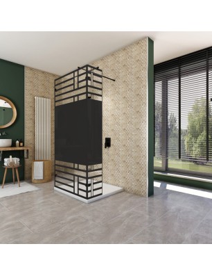 Walk In Dusche  - Amora 07 - Duschwand - Schwarz - Loft 5