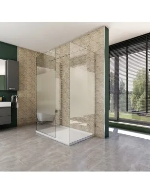 Walk In Dusche - Almada 08 - Duschwand - Chrom - Blinds