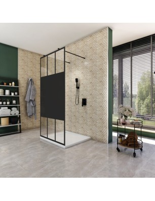 Walk In Dusche  - Amora 09 - Duschwand - Schwarz - Loft 4
