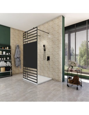 Walk In Dusche  - Amora 09 - Duschwand - Schwarz - Loft 5