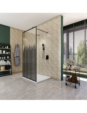 Walk In Dusche  - Amora 09 - Duschwand - Schwarz - Loft 6