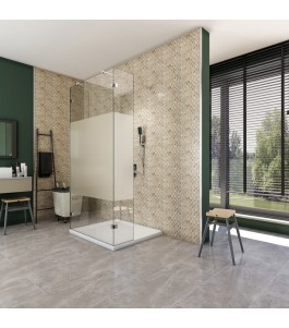 Walk In Dusche  - Almada 10 - Duschwand - Chrom - Blinds